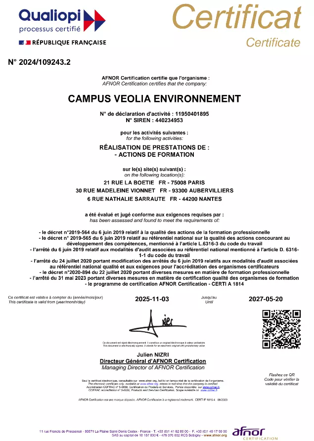 Certificat Qualiopi 2025